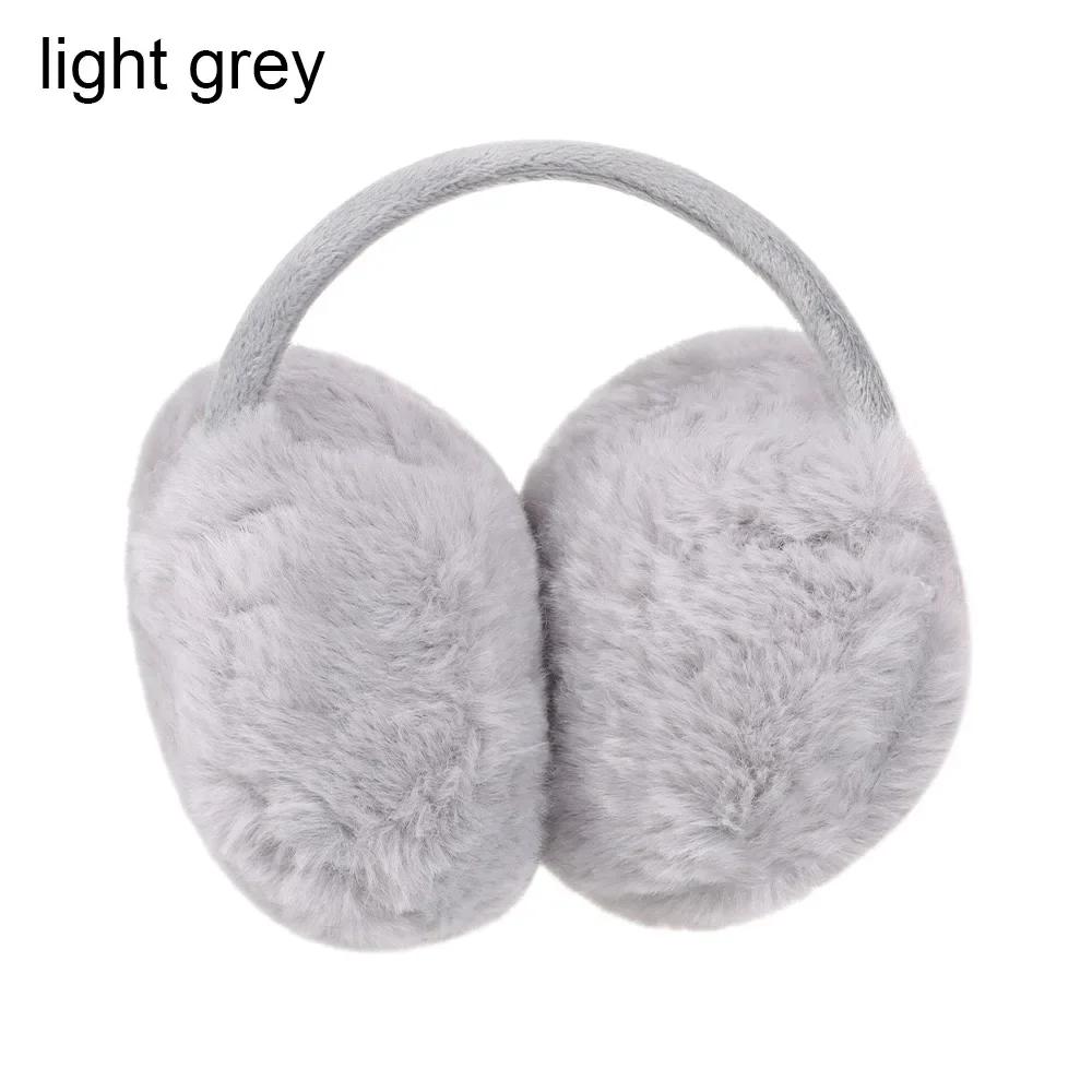 Morbido peluche scaldino per le orecchie inverno caldo paraorecchie per donna uomo moda colore solido paraorecchie protezione dal freddo esterno paraorecchie copertura per l'orecchio