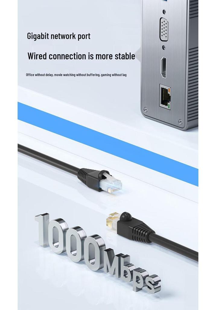 USB4 Type-C Dual HDMI Gigabit Docking Station for Laptops: Multifunctional Desktop Hub Extender.