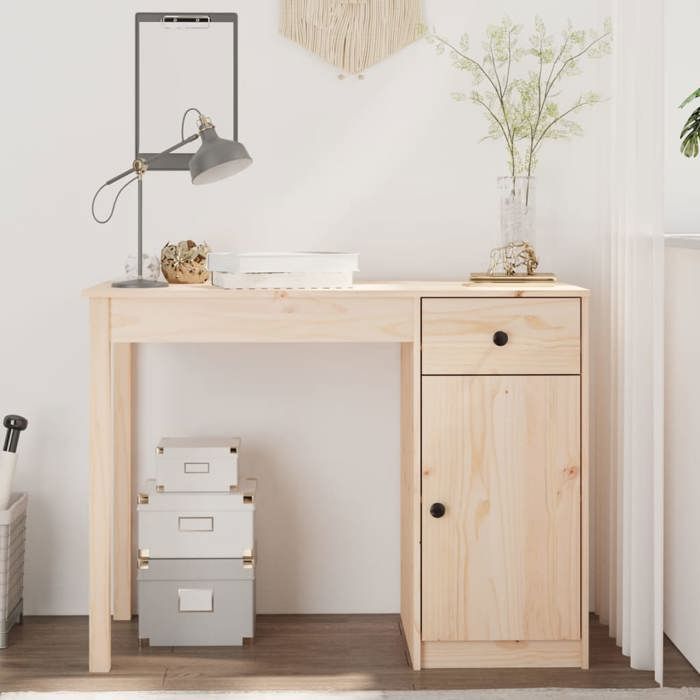 VidaXL Bureau 100x50x75 cm Bois massif de pin 814629