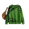 2023 European & American Leopard Print Long-Sleeve Knit Sweater for Women - Autumn/Winter Fashion