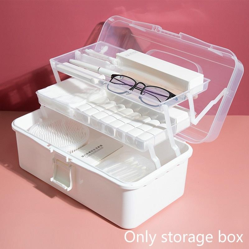 Transparent Plastic Medical Box Portable Household Multi-layer Storage Container Multifunction Box