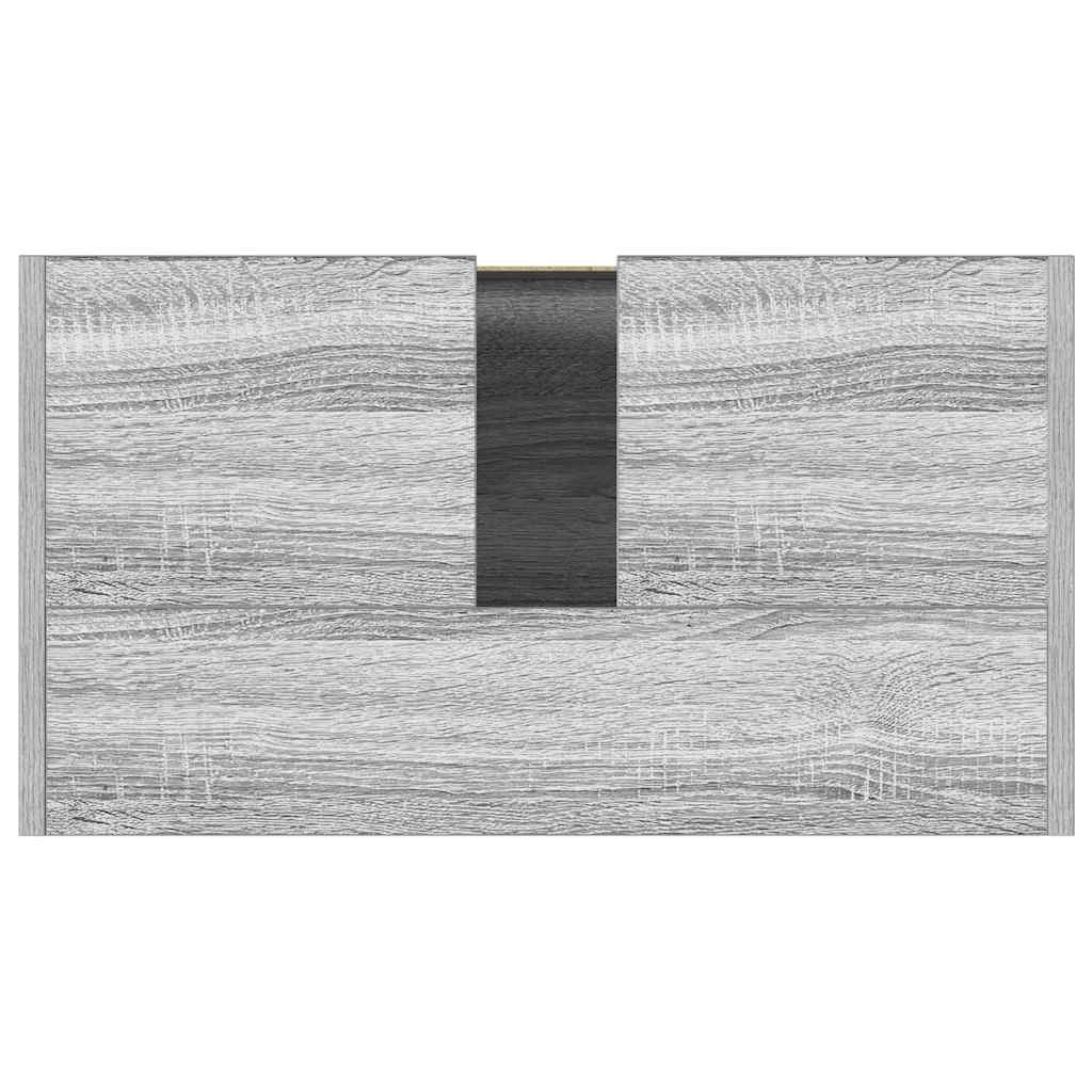 Bathroom Cabinet Gray Sonoma 60 X 33 X 61 Cm Particleboard