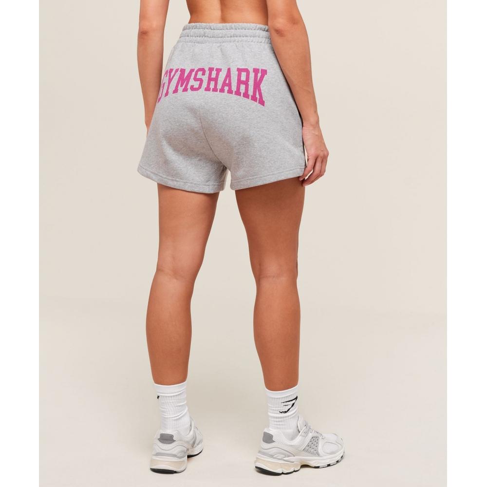

Gymshark Collegiate Graphic Fleece Shorts Light Grey Core Marl B3c4i Gbcn XXL