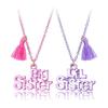 2Pcs/Set Sweet Big Sister Lil Sister Letter Pendant Chain Best Friend Necklace Bff Friendship Jewelry Gifts For Kids