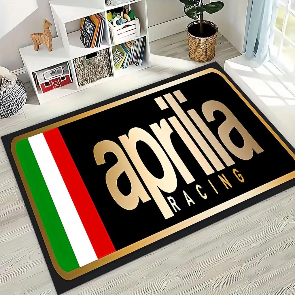 Motorcycle Aprilia Sign Racing Car Carpet Rug for Bedroom Living Room Sofa Home Doormat Decor,Large Kids Play Non-slip Floor Mat