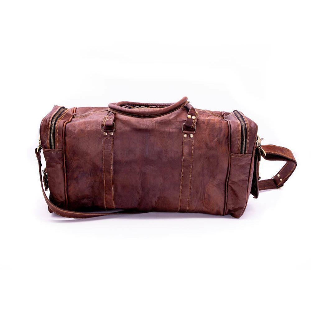 Leder Reisetasche Duffle Gym Herren Vintage Gepäck Übernachtung Wochenende