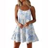 Summer Sexy Party Solid Color Spaghetti Strap Ruched Short Dress Casual For Womens