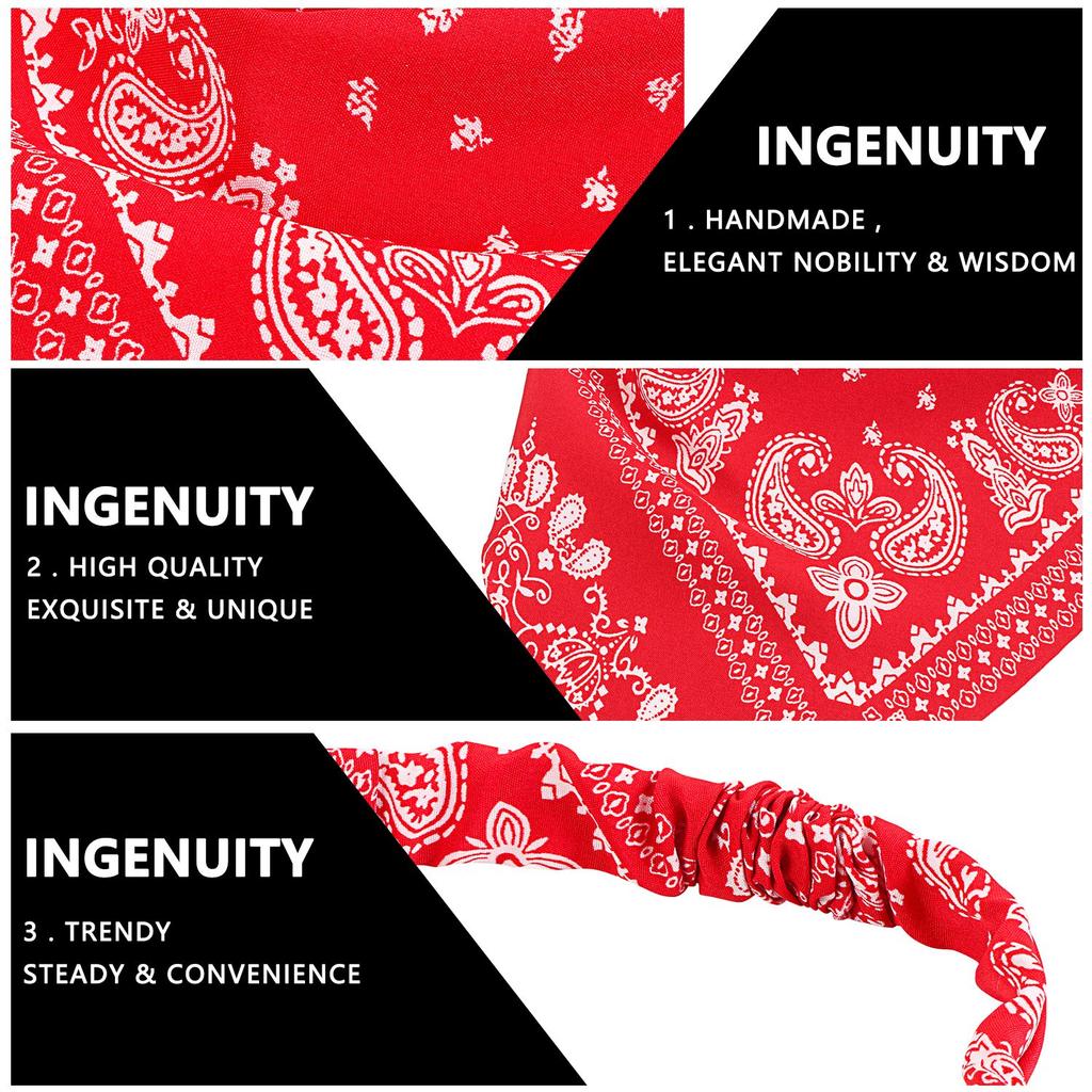 Foulard Turban Imprimé Floral pour Femmes Bandeau Élastique pour Cheveux Écharpe à Cheveux pour Femmes Foulard pour la Tête