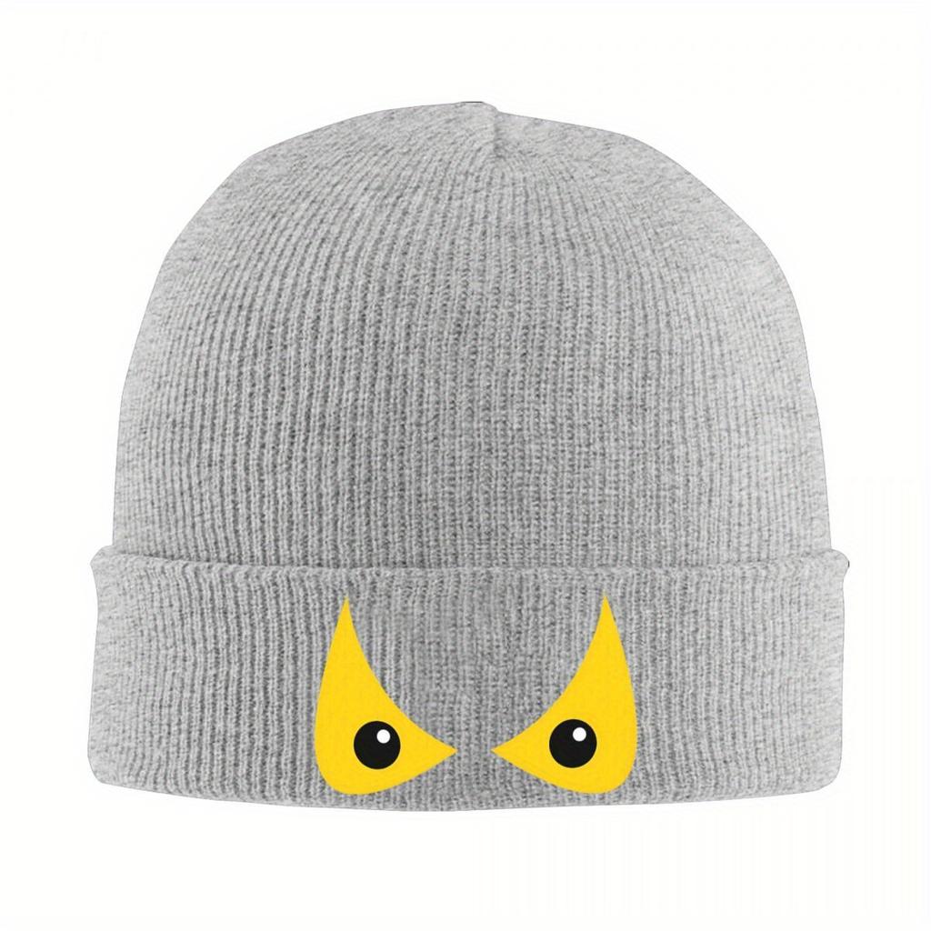 Evil Yellow Eyes Beanie Hats Knit Hat Gym Elastic Unisex Women Unisex Caps Spring Graphic Street Y2K Bonnet Hats Gift