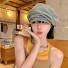 Retro Washed Pleated Denim Beret Women'S Summer And Autumn Niche Versatile Face Small Octagonal Hat Japanese Painter Hat