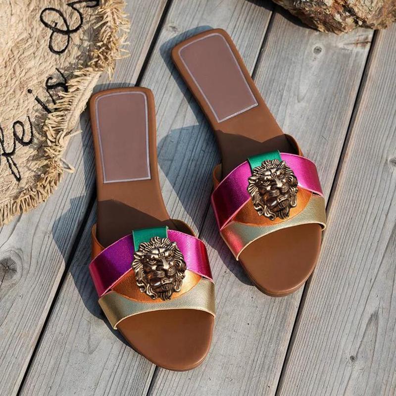 

Fashion High-end diamond women s slippers, fish-mouthed back hollow lion cool slippers, Rhinestone slippers chain bag set 43