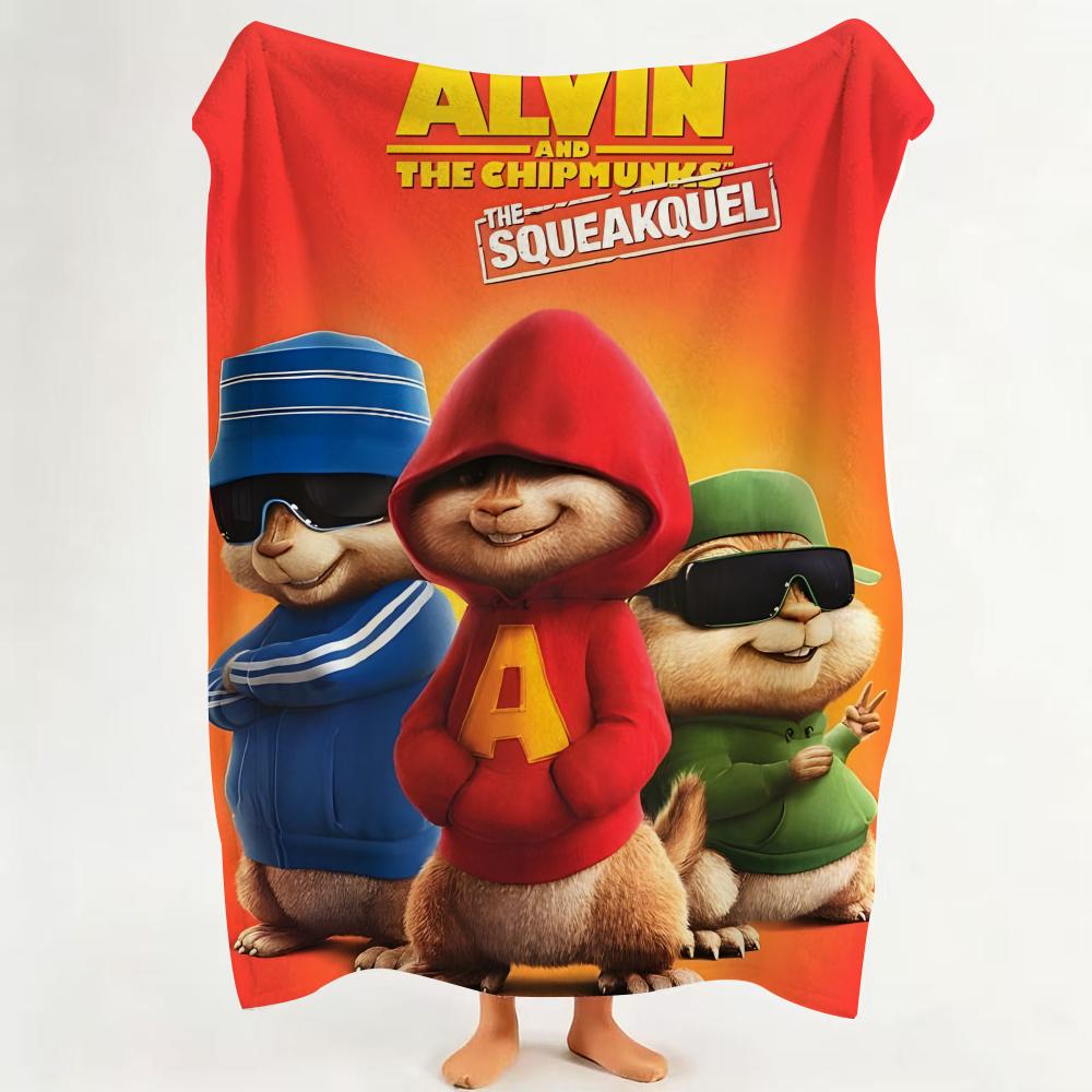 Movie A Alvin A And T The C Chipmunks Throw Flannel Throw Blanket Suitable for Sofa,Living Room,Bedroom