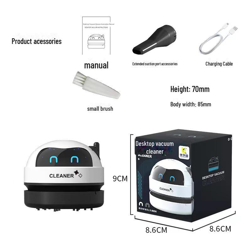 

Портативний настільний міні-пилосос із гумкою для чищення - ручний робот подвійного призначення для Pencil Ash Chinese charging model чорний