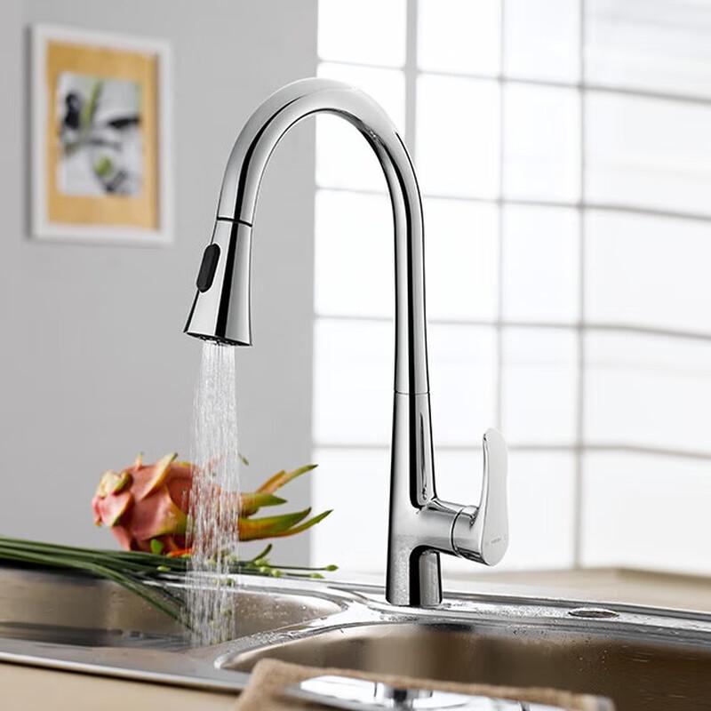 Hegii Zinc Alloy Pull-Out Kitchen Faucet