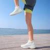 Lining Light Breeze V2 Soft Rebound Casual Running Shoes Women Sneakers White Blue ARSW116-1