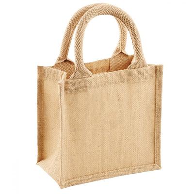 Bolsa de regalo pequeña de yute (4L) (Paquete de 2)