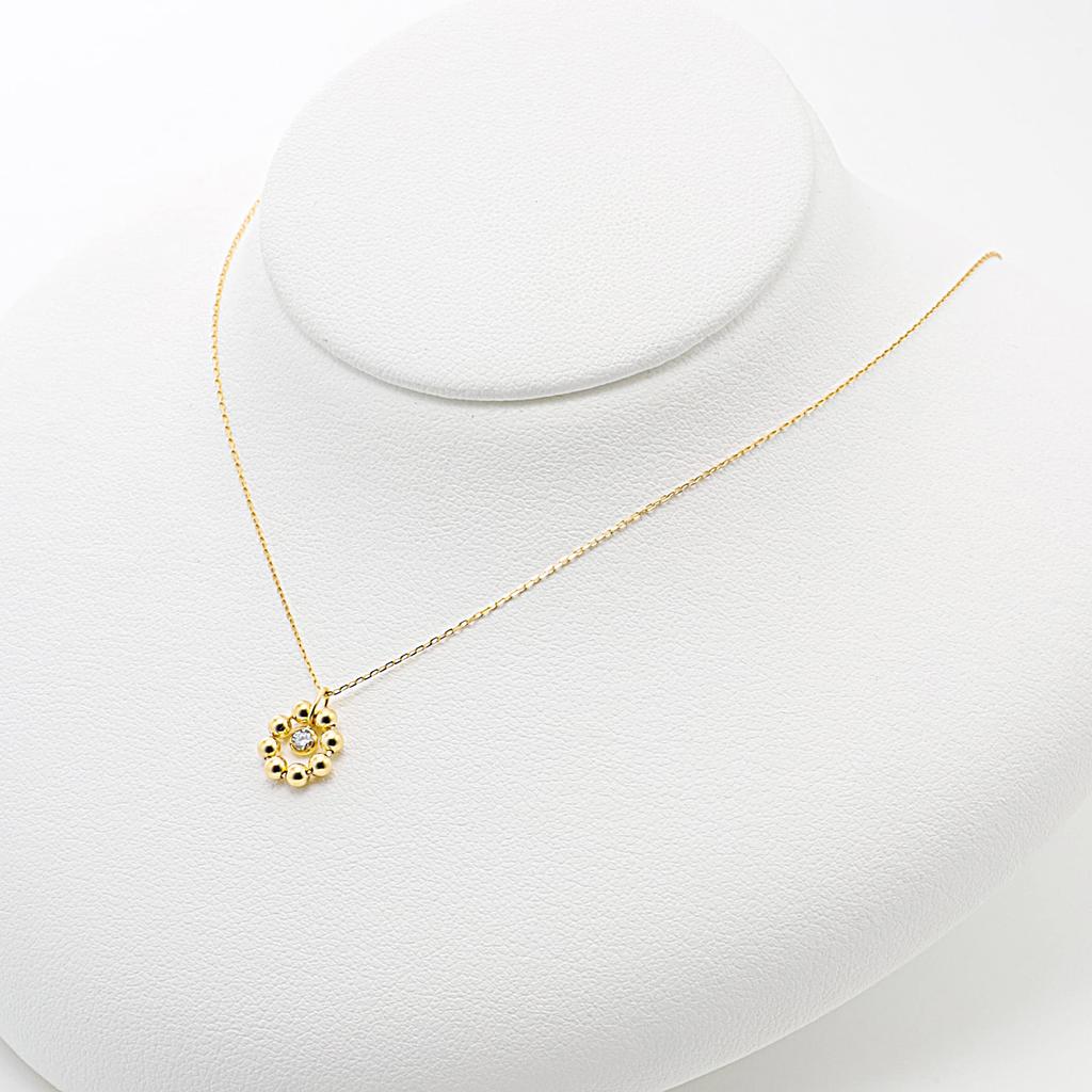 Bloom Official [WEB Exclusive] Women's Necklace, 10K Yellow Gold with Diamonds, 0442-0610-0020-0000