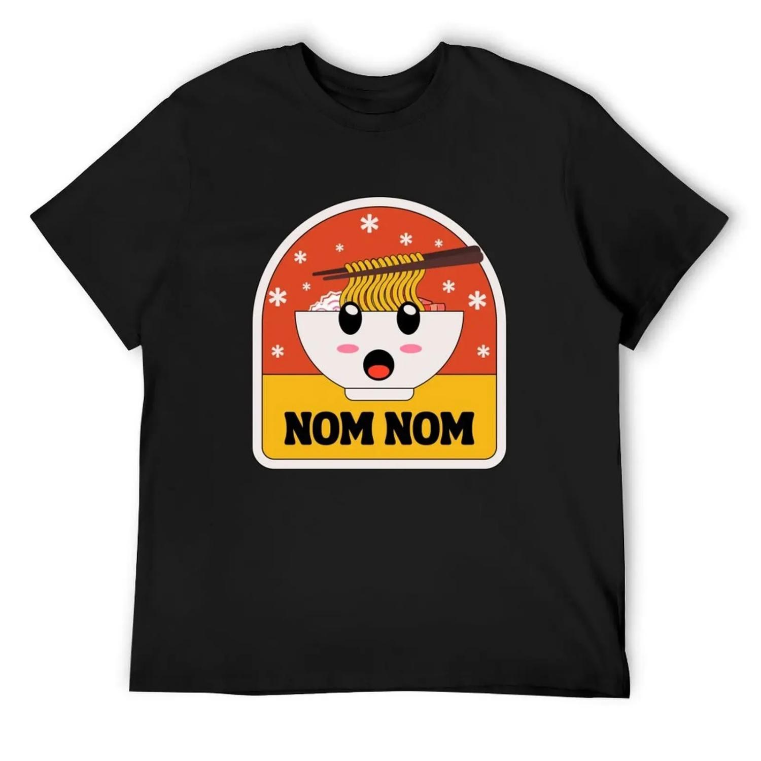 

Retro Cute Kawaii Ramen T-Shirt shirts graphic tees for a boy Funny t-shirt topping shirts men graphic S чёрный