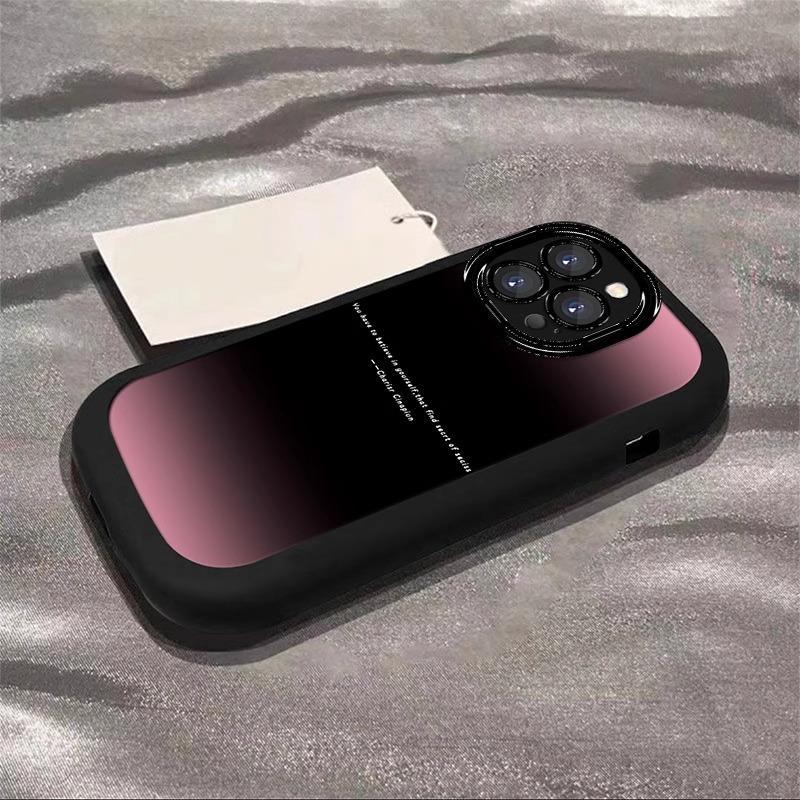 Applicable To Apple 16promax Mobile Phone Case Silicone Puff Shell 15pm High End Sense Gradient Painted IPhone14