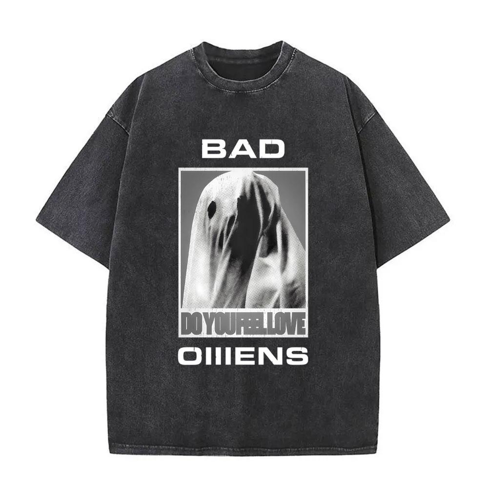 Washed Vintage Bad Omens Do You Feel Love Tour  T Shirt Fans Gift Men Clothing Retro Rock Gothic Metal Oversized Tshirts