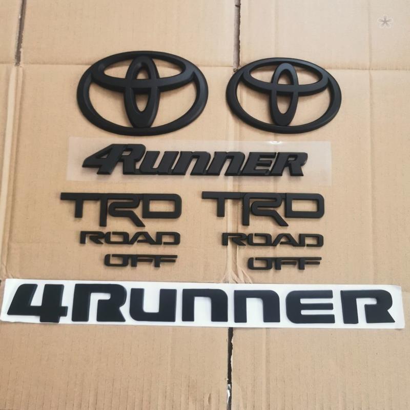 ABS Covering Matt Black for Toyota 4runner TRD Off-road Vehicle Front Grille Luggage Wing Sticker Stickers Modified Accessories