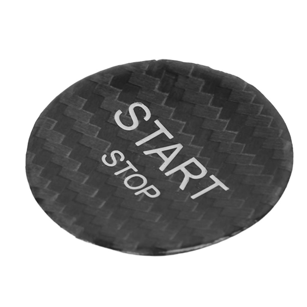 Engine Start Stop Button Switch Cover Carbon Fiber Ignition Starter Switch Sticker Replacement for Peugeot 408 308S 508