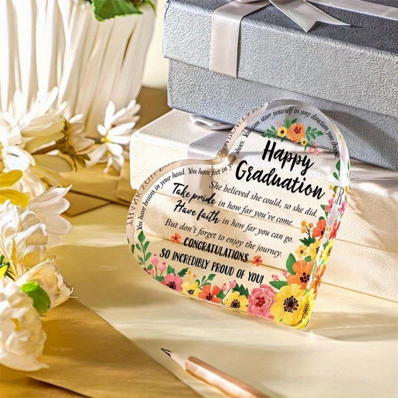 Teacher Appreciation Acrylic Heart. Keepsake & paperweight, a thoughtful gift from students.