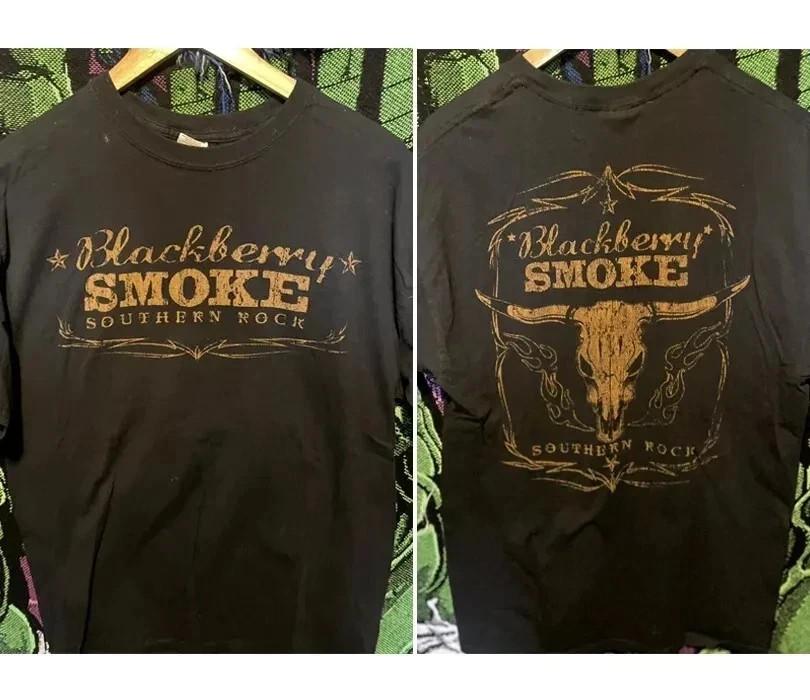 Коллекция 2025 Blackberry Smoke группа 2 боковая короткий рукав Унисекс футболка S-4XL Унисекс футболка XL