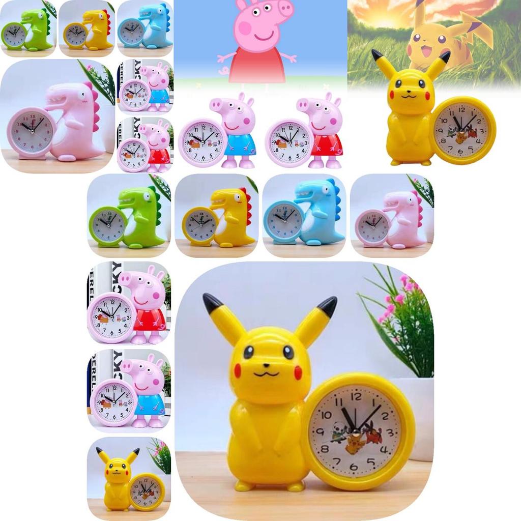 Adorable Cartoon Alarm Clock For Kids Stylish Design Large Lcd Display Battery Operated