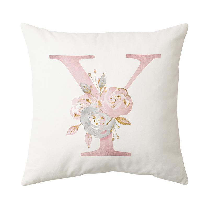 26 Letter Printed Cushion Cover Modern Simple Home Sofa Decoration Cushion Cover Bedroom Cushion Cover