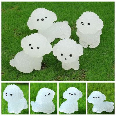 Handmade Noctilucent Dog Figurines Cartoon Micro Landscape Decoration  Desk Bonsai Decor