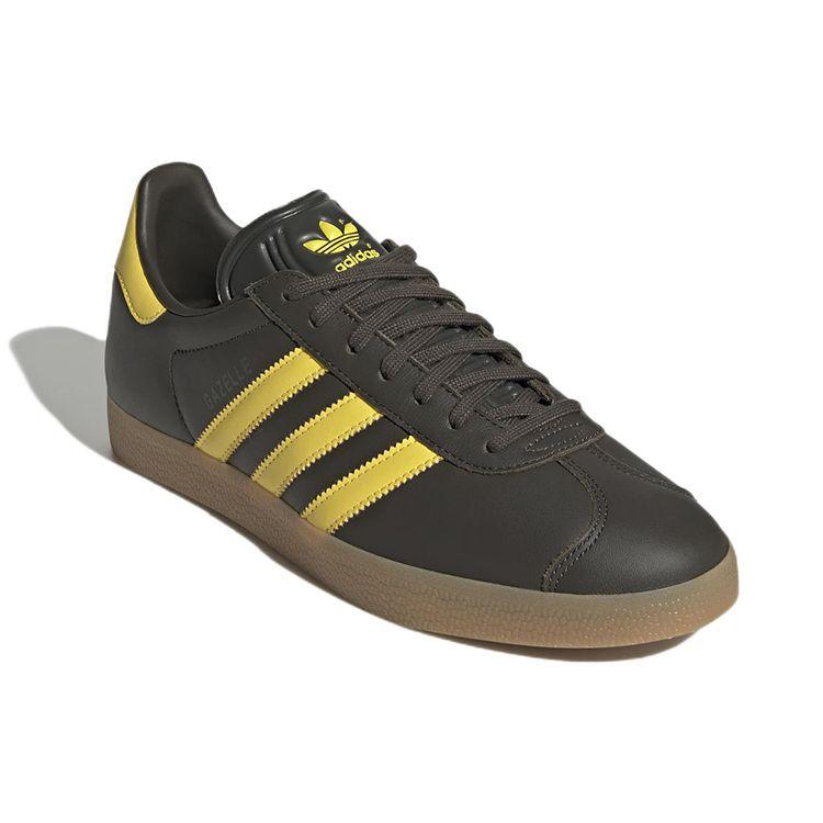 adidas Gazelle Shadow Olive Impact Yellow Men Sneakers Brown HQ9873