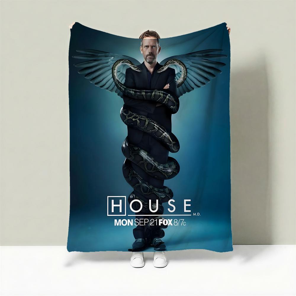 TV H-House M.D. Throw Lightweight 240g Flannel Blanket Soft Skin-friendly for Summer Cooling 75X95CM