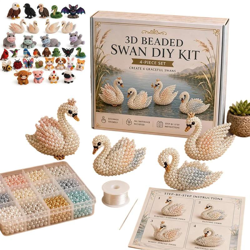 Κιτ Περλοποποίησης 3D DIY Ζώα Σετ Δημιουργικής Απασχόλησης με Πέρλες για Παιδιά Ενήλικες Ανακούφιση από το Στρες Θεραπευτικό Χειροποίητο Παιχνίδι Δημιουργικό Χόμπι Υλικά Περλοποποίησης