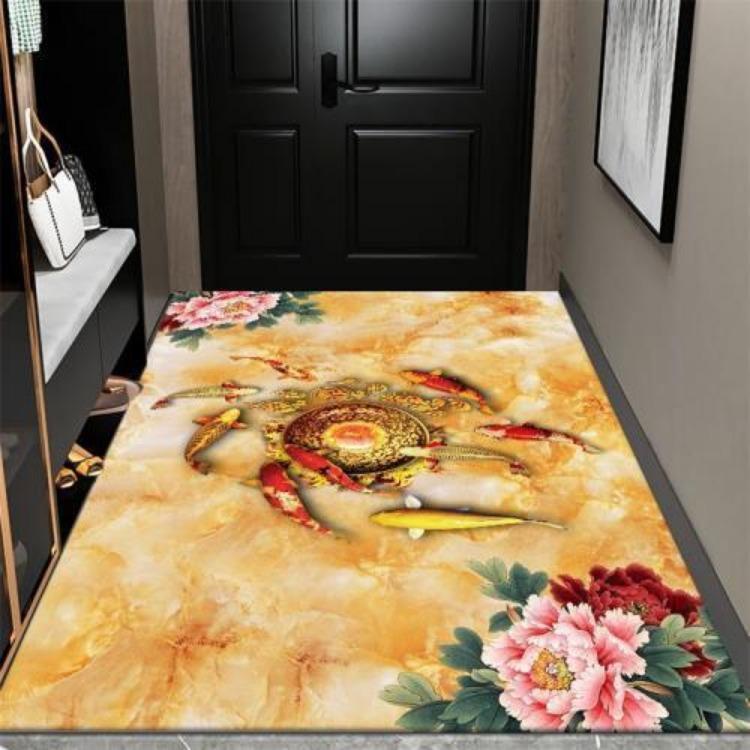 New Chinese Style Living Room Large Area Carpet Entrance Bedroom Carpet Anti Slip and Dirt Resistant