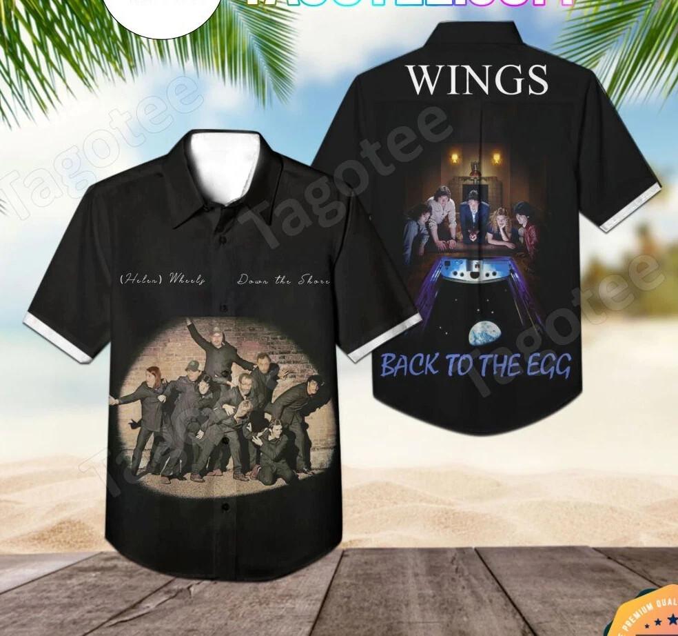 

Paul McCartney Wings band back to the egg HAWAII SHIRT aop All sizes Unisex T-Shirt L
