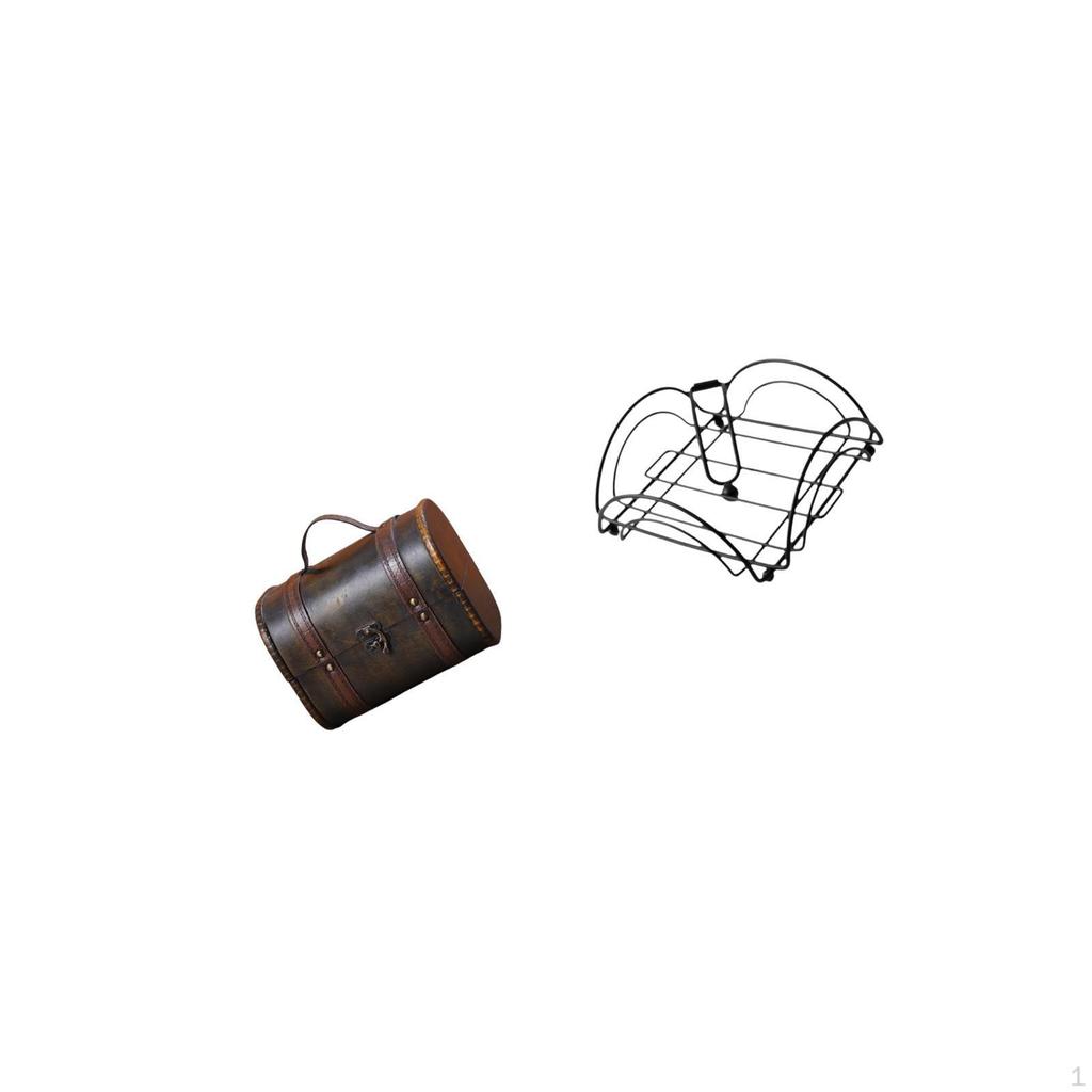 Vintage Wooden Jewelry Box Organizer And Paper Napkin Holder Decorative Storage Chest with Weighted