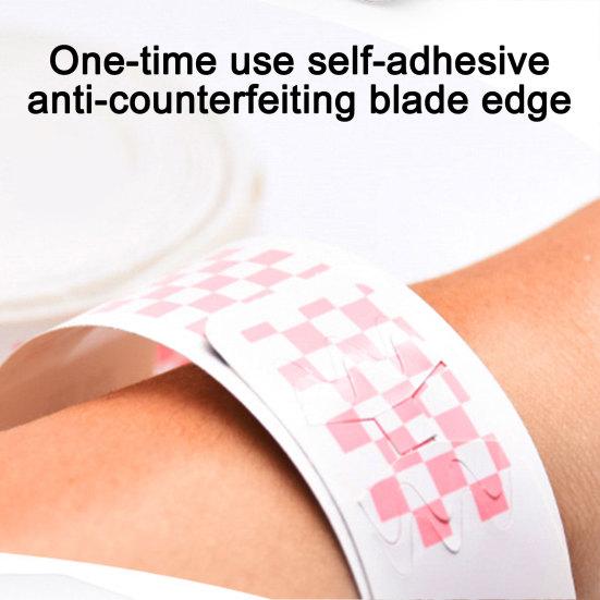 200 Stück Papierarmbänder für Veranstaltungen, Barcode-Druck Selbstklebendes Armband, Thermosensibel Einweg DIY QR-Code Armband
