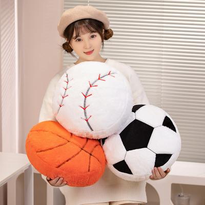 Creative Football Basketball Rugby Pillow Plush Toy Tennis Baseball Doll Home Pillow Children'S Ragdoll