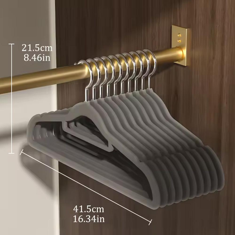 10/20Pcs Velvet Hangers Non-Slip Dressing Storage Suit Shirt Camisole Closet Organizer Save Space Prevents Shoulder Bulging New