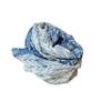 Silk Scarf Women's Summer Korean Version Versatile Thin Gauze Cotton and Linen Scarf Blue Feather Fringed Beach Towel Sun Protection Shawl