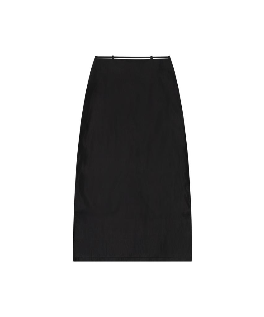 Banwonateullie P3317 Silky Maxi Skirt_Black