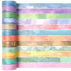 YUBX Masking Watercolor Washi Tape with Pastel Cloud Perfect for DIY Gift and Gift Decorations Tape, 12-Piece Set, Pattern, Crafts, Journals,