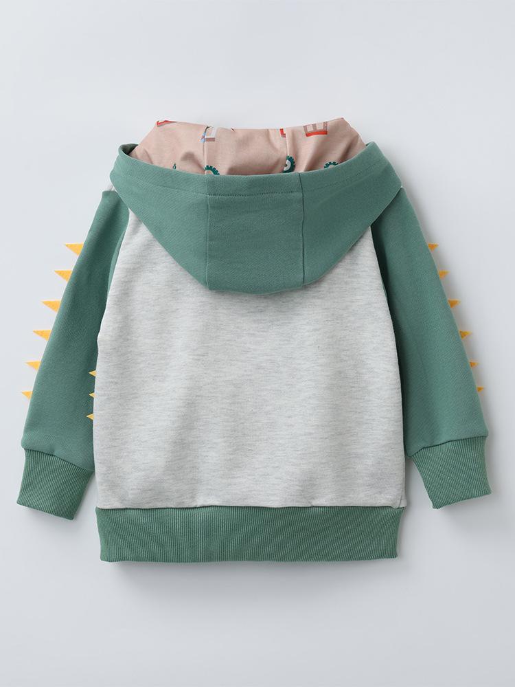 Autumn/Winter Boys' Embroidered Zipper Hoodie Jacket – European & American Style