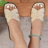 Leisure Fashion Slippers for Women Slides Beach Flat Low Heels Shoes for Women Solid Leather Platform Summer Shoes Plus Size