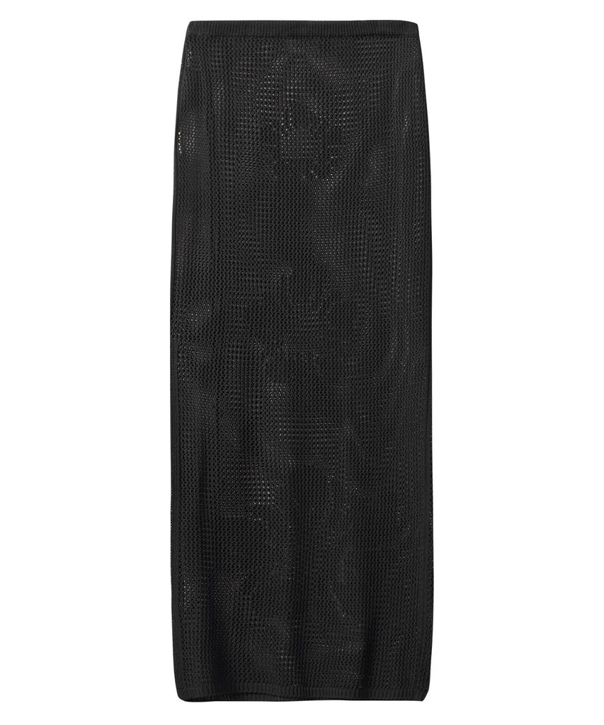 Ulkin Mugung Crochet Long Skirt_Black