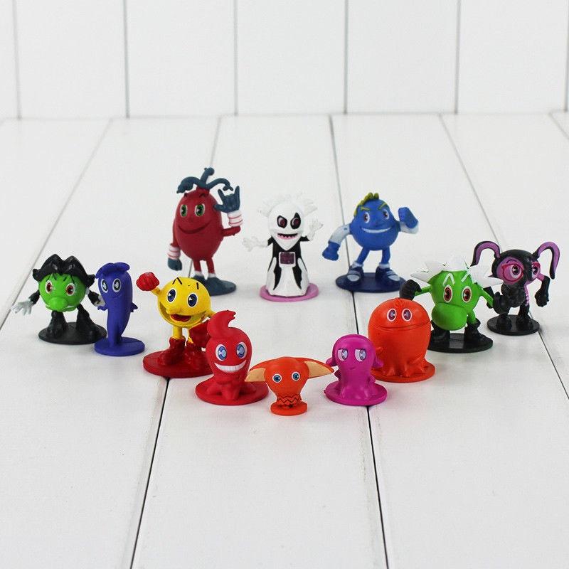 12 Pcs Pac-man And The Ghostly Adventures Action Figures Set Featuring Vibrant Colors