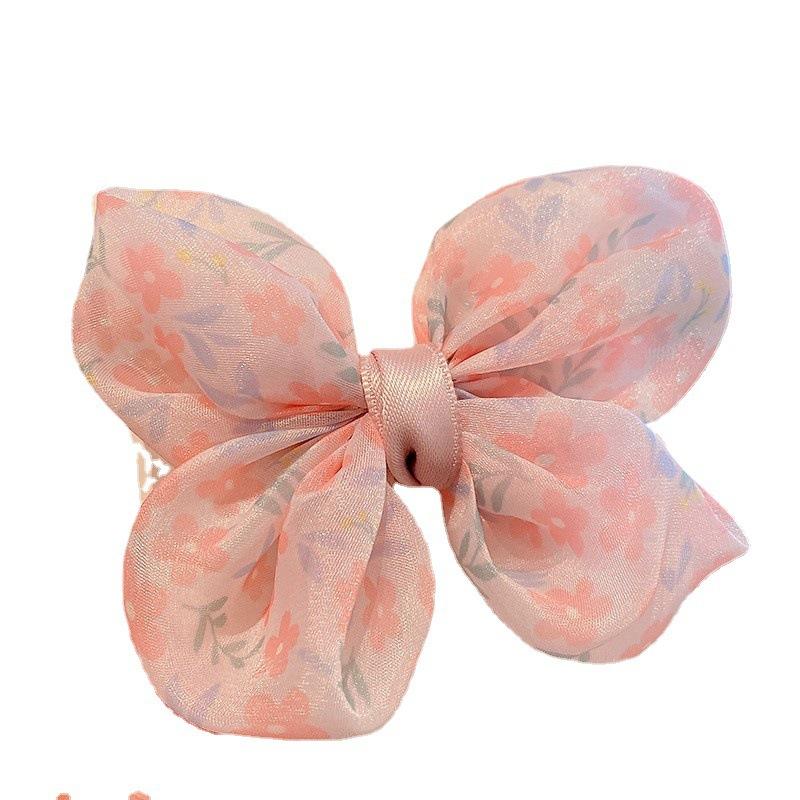 Children'S Bow Hairpin Little Girl Cute Mesh Hairpin Headgear Summer Mori Fairy Beautiful Woman Children'S Clip Hair Accessories