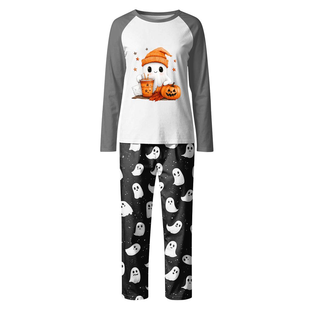 Halloween Print Family Matching Long Sleeved Parent-child Suit Home Clothes Suit Fall