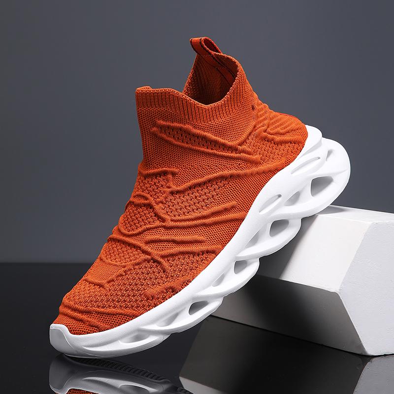 

Fashion Platform Men&Women Breathable Mesh Socks Walking Shoes Blade Slip-on Sport Sneakers Running Training Super Light Footwear US6(EU38) оранжевый